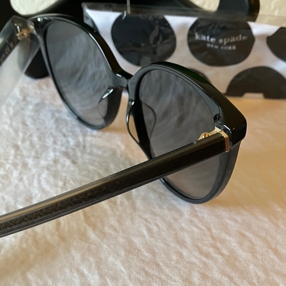 Kate Spade: Black Kimberlyn Cat Eye Sunglasses- Case & Cleaning Cloth main image 3